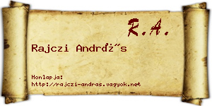 Rajczi András névjegykártya