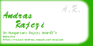 andras rajczi business card